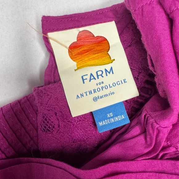 Farm Rio Macaw Red and Blue Geometric  duster  with Flowing Sleeves. - Picture 13 of 13